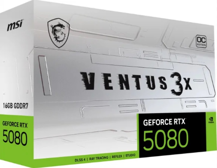MSI GeForce RTX 5080 16G VENTUS 3X OC WHITE